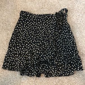 Urban Outfitters polka dot mini wrap skirt